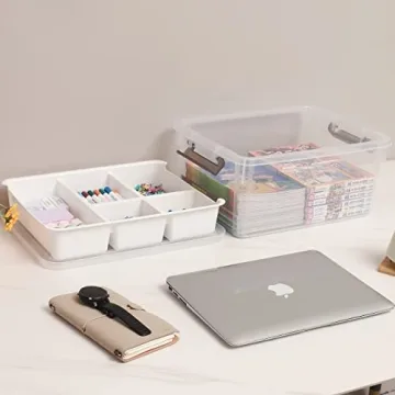 Citylife 17 QT Plastic Storage Box with Tray