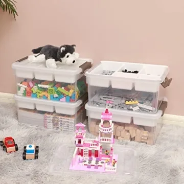 Citylife 17 QT Plastic Storage Box with Tray