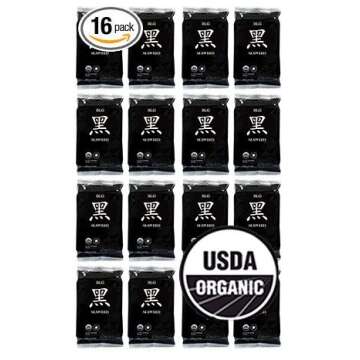 Black Label Gourmet Organic Roasted Seaweed Snack, 0.15 Ounce (Pack of 16)