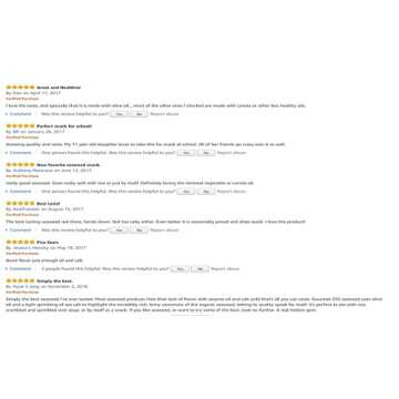 Black Label Gourmet Organic Roasted Seaweed Snack, 0.15 Ounce (Pack of 16)