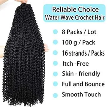 Passion Twist Hair 30 Inch - Water Wave Crochet Extensions