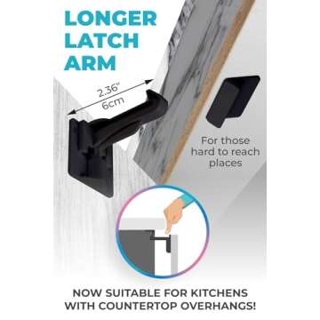 Cabinet Locks Baby Proofing- 12 Pack - Child Proof Cabinet Locks to Protect Little Fingers from Cleaning and Medical Supplies - Adhesive Back for Easy Screw Fitting