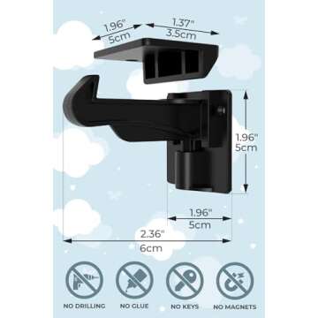 Cabinet Locks Baby Proofing- 12 Pack - Child Proof Cabinet Locks to Protect Little Fingers from Cleaning and Medical Supplies - Adhesive Back for Easy Screw Fitting