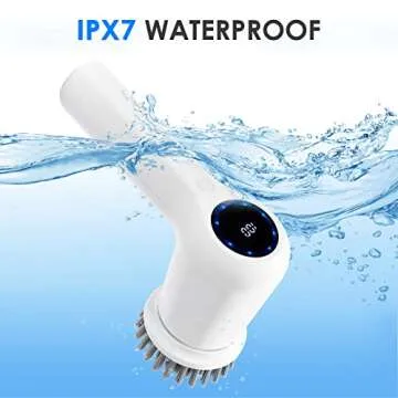 Electric Spin Scrubber with Multiple Heads and Fast Charge