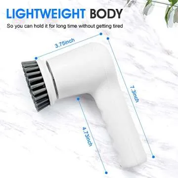 Electric Spin Scrubber with Multiple Heads and Fast Charge