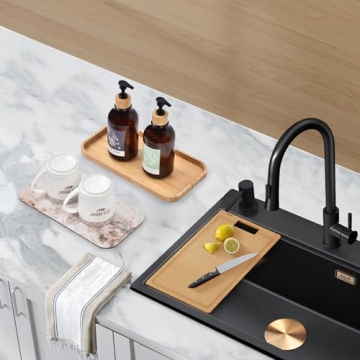 Sustainable Bamboo Vanity Tray Dish Drying Mat Home Decor