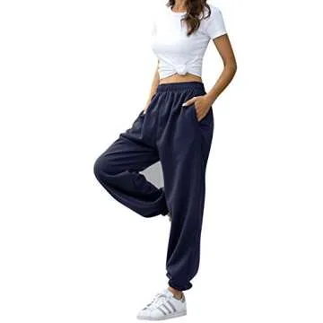 HeSaYep Women's High Waisted Sweatpants - Stylish & Comfy