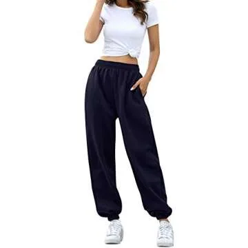 HeSaYep Women's High Waisted Sweatpants - Stylish & Comfy