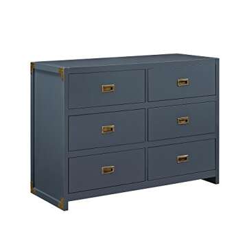 Baby Relax Miles 6 Drawer Dresser in Stylish Graphite Blue
