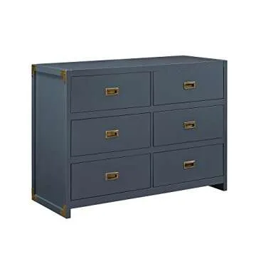 Baby Relax Miles 6 Drawer Dresser in Stylish Graphite Blue