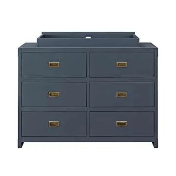 Baby Relax Miles 6 Drawer Dresser in Stylish Graphite Blue