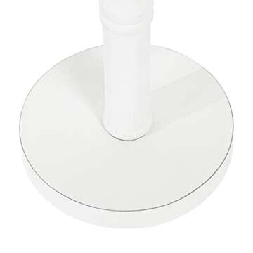 Kate and Laurel Bellport Farmhouse Drink Table, 10 x 10 x 22, White, Decorative Coastal Cocktail Table with Round Tabletop and Colonial Base for Farmhouse Décor