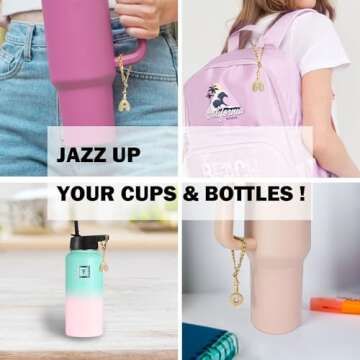 LUHOHI Bubble Letter Cup Charms for Tumblers and Bags