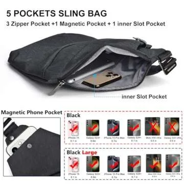 Kaimeng Crossbody Bag Lightweight and Secure for Travel