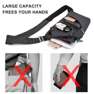 Kaimeng Crossbody Bag Lightweight and Secure for Travel