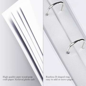 Durable DIY Scrapbook Album with Plastic Sleeves