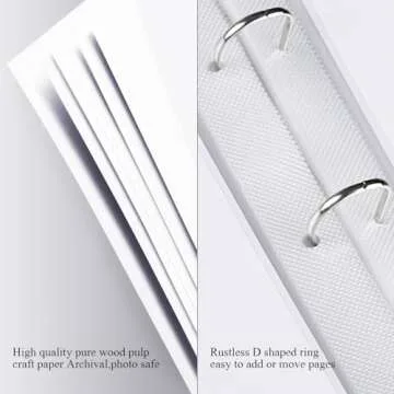 Durable DIY Scrapbook Album with Plastic Sleeves