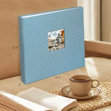 Durable DIY Scrapbook Album with Plastic Sleeves