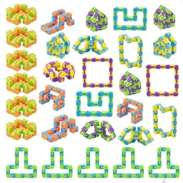 Ganowo 6 Pack Wacky Tracks - Fun Fidget Toys for Kids & Adults ADHD Autism Stress Relief