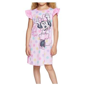 Disney Girls' Minnie Mouse 3-Pack Nightgown, GIRLS RULE 2, 6