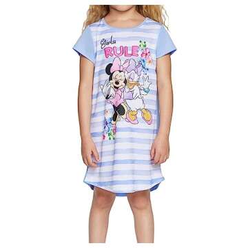Disney Girls' Minnie Mouse 3-Pack Nightgown, GIRLS RULE 2, 6