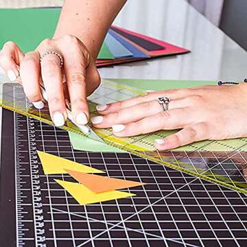 DIYSELF 1PCS Hobby Knife with Safety Cap and Ruler and 20PCS Craft Knife Blades for Crafting