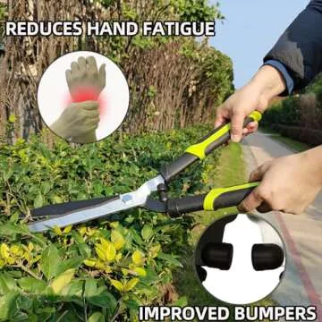 YRTSH Hedge Clippers Shears Hedge Shears for Trimming Borders, Garden Tools Hedge Clippers, Bush Cutters Trimmer with Sharp Wavy Blades, Garden Shears for Hedges (19 Inch)