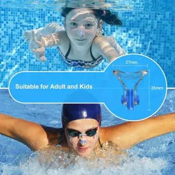 Hurdilen Swimming Nose Clips - 14 Pack for All Ages