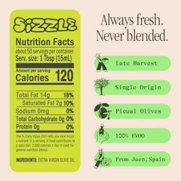 Graza Sizzle Extra Virgin Olive Oil - Versatile Cooking Oil
