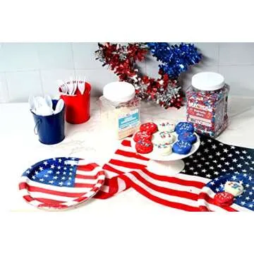 Football Sprinkles - 10 oz - Red White and Blue Star Sprinkles - Star Confetti Sprinkles for Cupcakes - Patriotic Sprinkles for Baking - Bulk Sprinkles