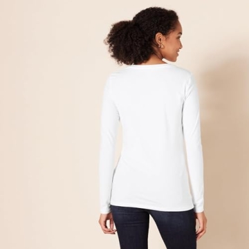 Classic-Fit Long-Sleeve Crewneck T-Shirt for Women