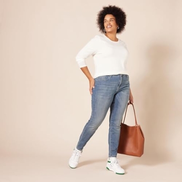 Classic-Fit Long-Sleeve Crewneck T-Shirt for Women