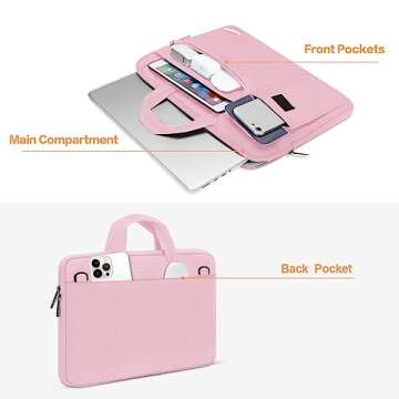 MOSISO Laptop Shoulder Bag Compatible with MacBook Air/Pro,13-13.3 inch Notebook,Compatible with Mac...