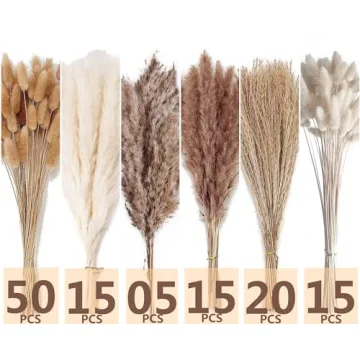 Dried Pampas Grass Decor Set 120 PCS for Home Weddings
