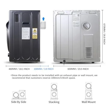 CTT Portable Dryer 3.5 cu.ft: Compact 1500W Solution