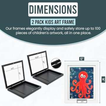 Personalized Kids Art Frames - Set of 2 - Changeable