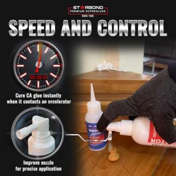 Starbond Pinocchio Pump CA Glue Accelerator, Instantly Dries Super Glue, 8 oz