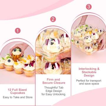 Oridom Cupcake Carrier - 12 Pack Stackable Container