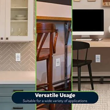 TOPGREENER 3.6A USB Wall Outlet Charger(Upgraded), 15A Duplex Tamper-Resistant Receptacles Plug, Charging Power Outlet with USB Ports, Electrical USB Socket, UL Listed, TU2153A-6PCS, White, 6 Pack