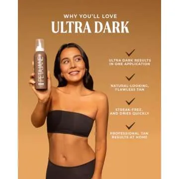 Ultra Dark Tanning Mousse 7oz - Sunless Self-Tanner for a Natural, Streak-Free Glow, Lightweight & F...