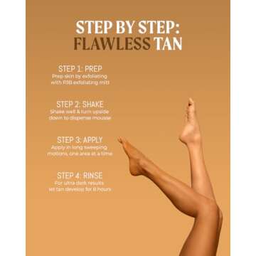 Ultra Dark Tanning Mousse 7oz - Sunless Self-Tanner for a Natural, Streak-Free Glow, Lightweight & Fast Absorbing, Non-Sticky, For All Skin Types, Vegan & Cruelty-Free