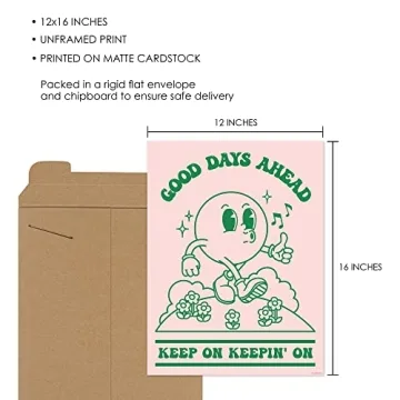 60s Retro Positive Quote Art Print 12x16 Vintage Poster