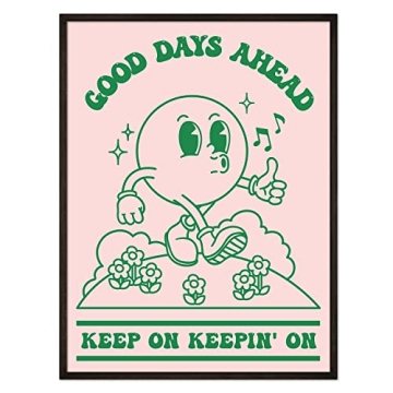 60s Retro Positive Quote Art Print 12x16 Vintage Poster