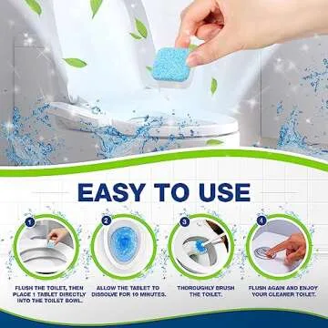 True Fresh Toilet bowl cleaner tablets 24 Pack, 1 year supply of cleaning and Deodorizing your toilet