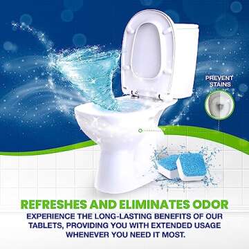 True Fresh Toilet bowl cleaner tablets 24 Pack, 1 year supply of cleaning and Deodorizing your toilet