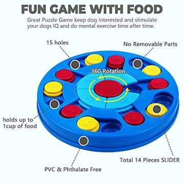 Yoboeew Dog Puzzle Toys Interactive Toy for Puppy IQ Stimulation &Treat Training Games Treat Dispenser for Smart Dogs, Puppy &Cats Fun Feeding (Level 1-3)…