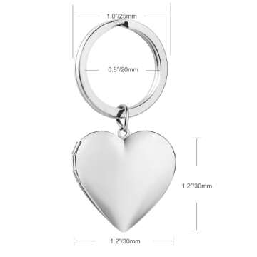 PHOCKSIN Silver Heart Keychain for Beautiful Memories and Gifts
