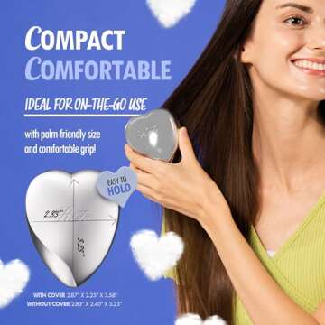 ReFa HEART BRUSH ROSE GOLD | Heart Shaped Detangling Brush for Women | Small Hair Brush for Thick Hair | Hair Detangler Hair Brush Travel Hair