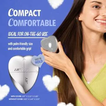 ReFa HEART BRUSH ROSE GOLD | Heart Shaped Detangling Brush for Women | Small Hair Brush for Thick Hair | Hair Detangler Hair Brush Travel Hair