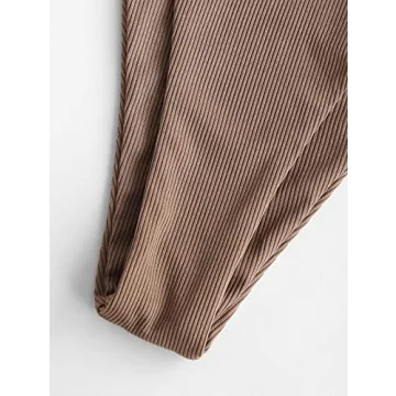 Stylish ZAFUL Women's Ribbed O Ring Bikini Swimwear Online